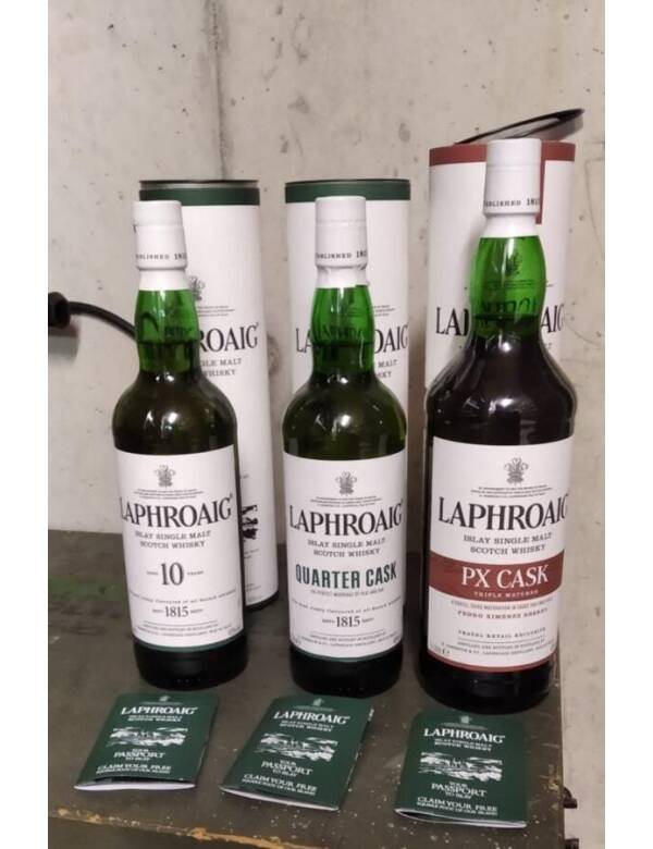 3 Flaschen Laphroaig (Quarter Cask, PX Cask, 10 Jahre)