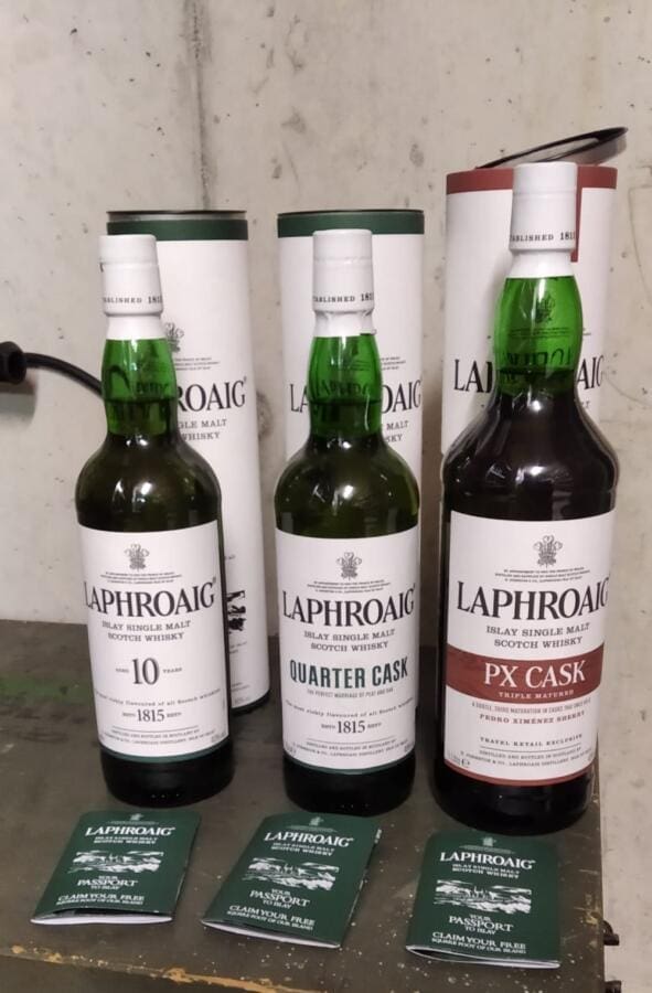 3 Flaschen Laphroaig (Quarter Cask, PX Cask, 10 Jahre)