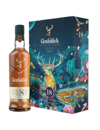 Glenfiddich 18  Limited Edit. Design mit 2 Gläser