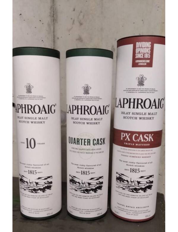 3 Flaschen Laphroaig (Quarter Cask, PX Cask, 10 Jahre) – Bild 2