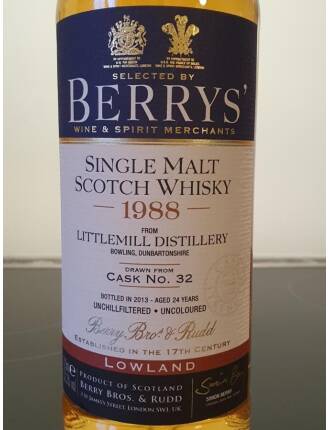Littlemill 1988/24Y Berry Bros. & Rudd - Cask 32