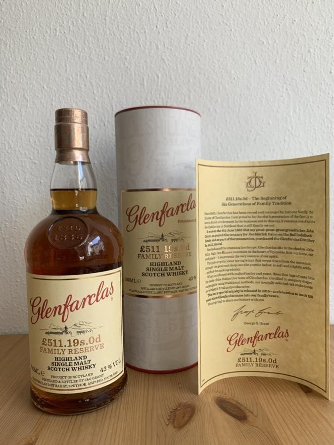 Glenfarclas £511.19s.0d - Family Reserve