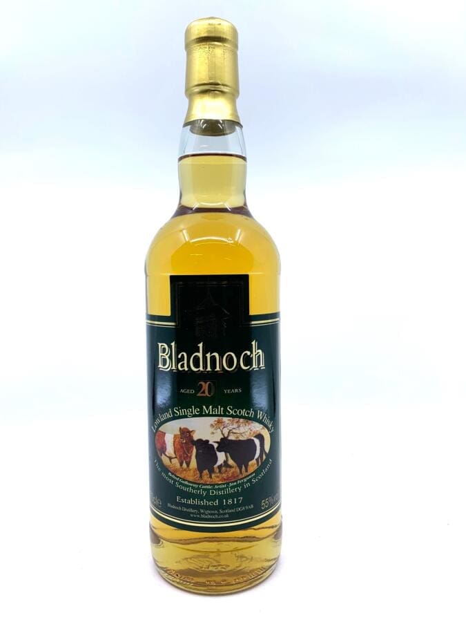 Bladnoch 20 Years - Belted Galloway Cattle Label