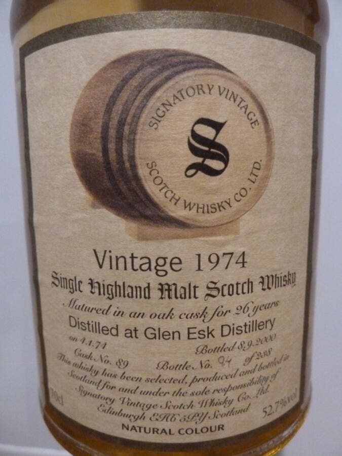 Glenesk (26 Jahre - 1974) Signatory Vintage