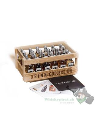 Holzkiste mit 24 Whiskys (Adventskalender)