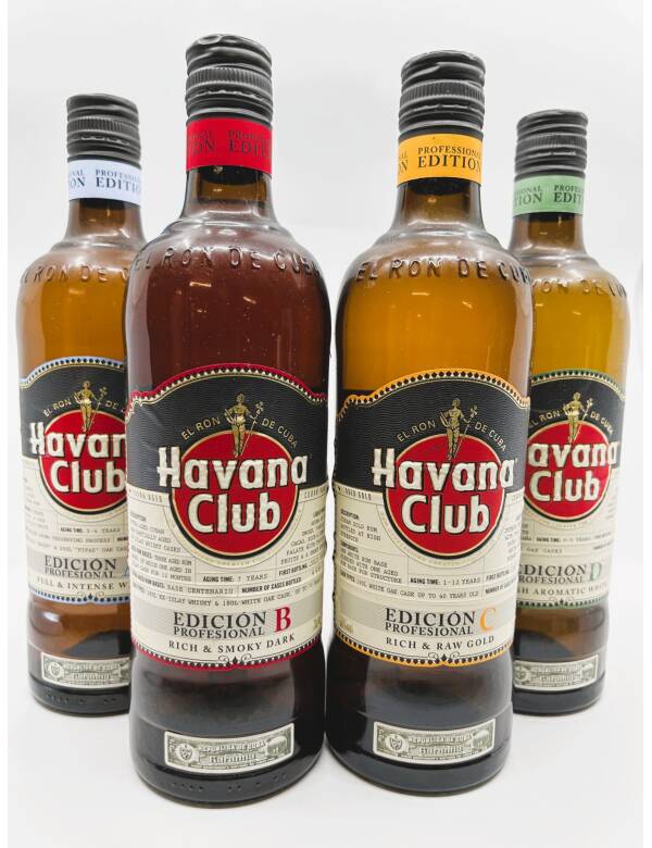 Komplett-Set Havana Club Edición Profesional (4 Fl.) (Nachverkauf: Or)