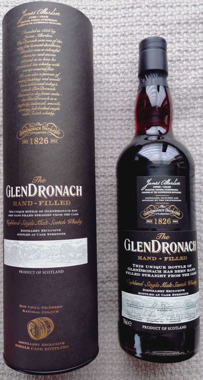 Glendronach Hand Filled Cask #219, 26y