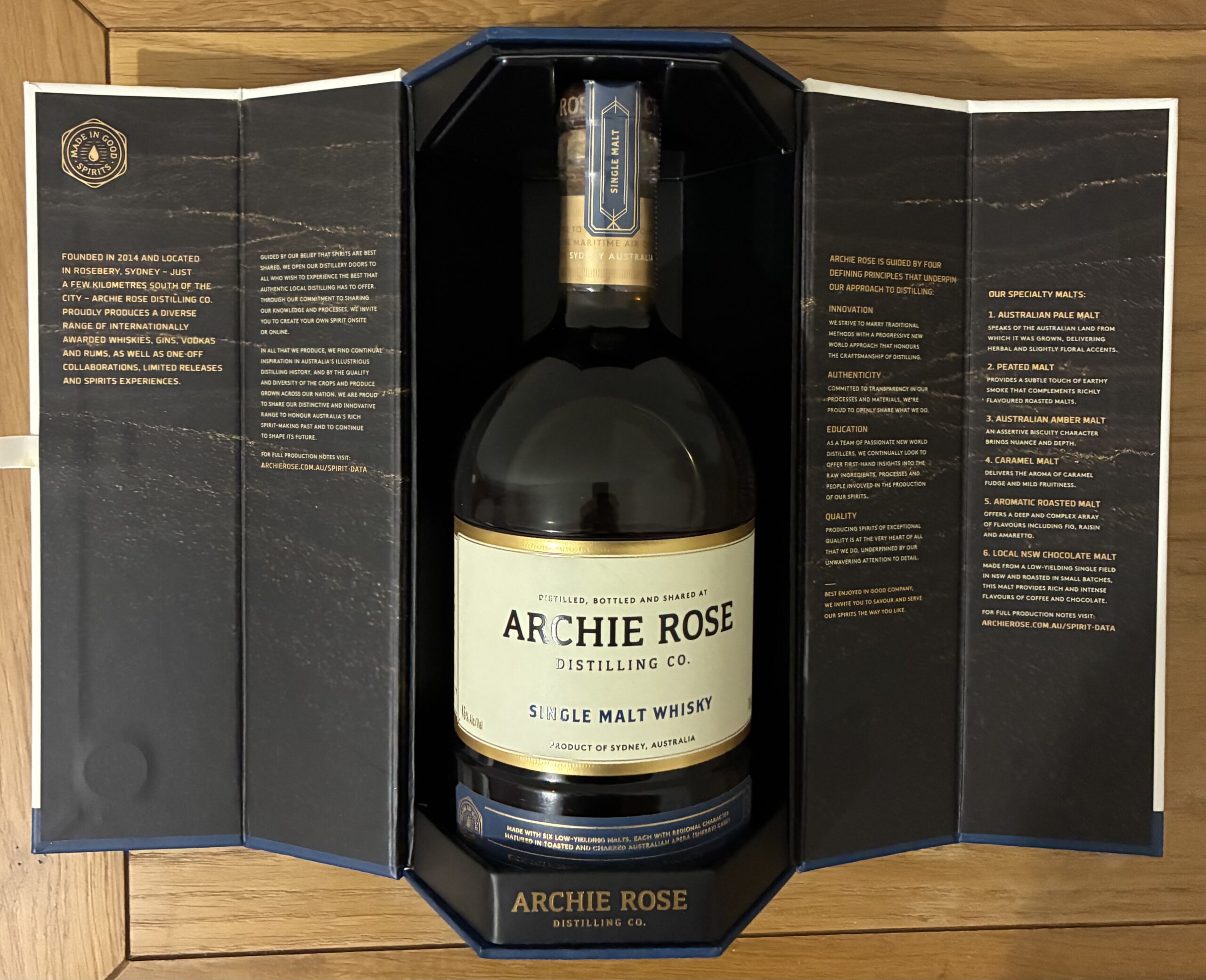 Archie Rose – Single Malt – Bottle 464/8700, Batch 11